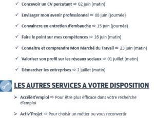Les Ateliers-Conseil de JUIN du Pôle emploi Machecoul