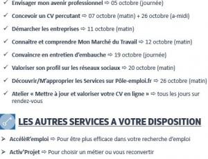   Les Ateliers-Conseil d'OCTOBRE du Pôle emploi Machecoul