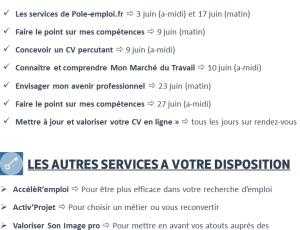 Les Ateliers-Conseil de JUIN du Pôle emploi Machecoul