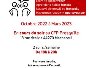 Formation Français Langue Etrangère en cours du soir