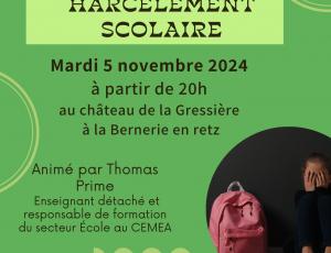 Conférence sur le harcèlement scolaire
