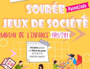 Soirée jeux de société