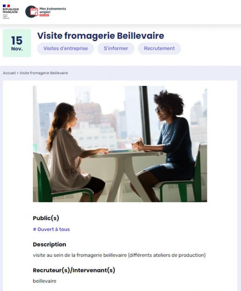 Visite d'entreprise : Fromagerie BEILLEVAIRE Visite d'entreprise : Fromagerie BEILLEVAIRE