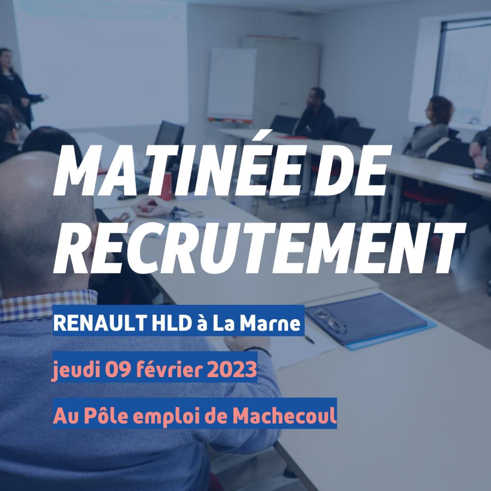 Matinée de recrutement de l'entreprise RENAULT HLD Matinée de recrutement de l'entreprise RENAULT HLD